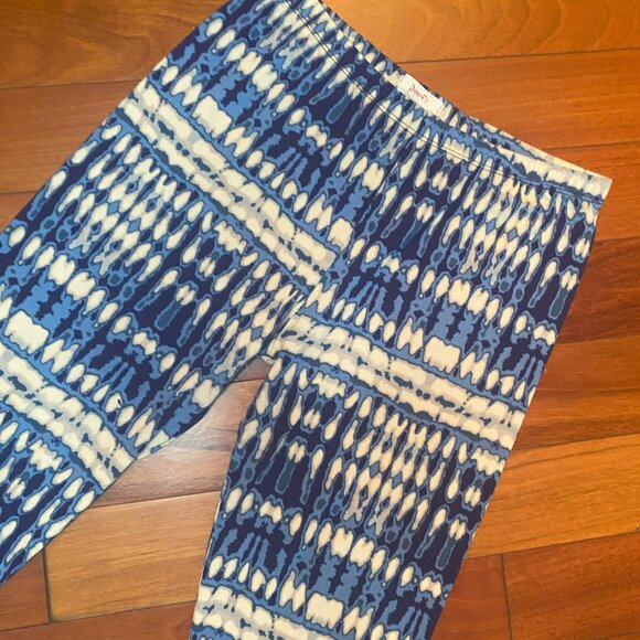 Poof Blue and White Leggings size Medium - Picture 3 of 5